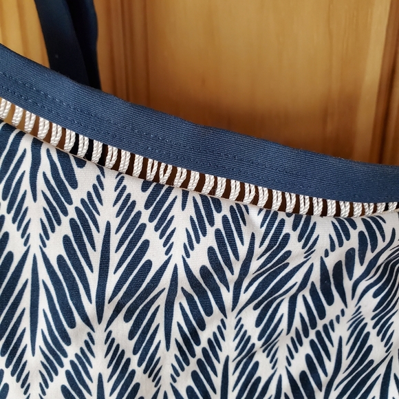 Sunsets Taylor Tankini Foxtail Blue Geometric 32G 34F 36E - Picture 8 of 8